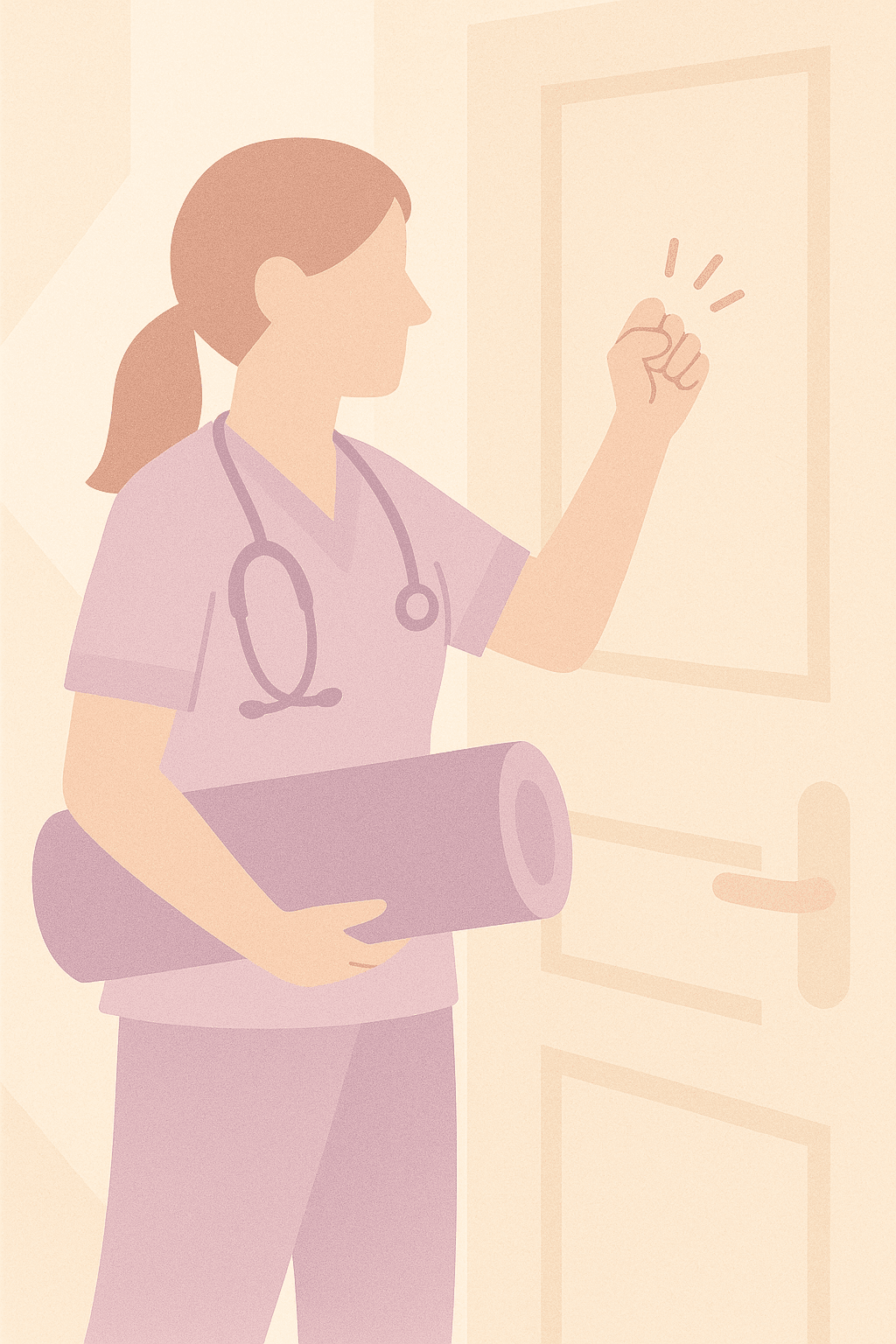 Therapist at front door